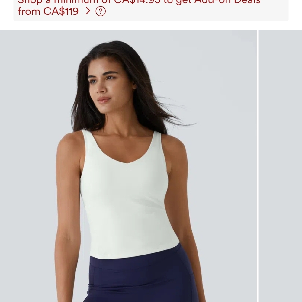 HALARA White Tank Top